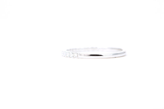 Micro Pavé 1/4 Carat Diamond Ring in 14K White Gold