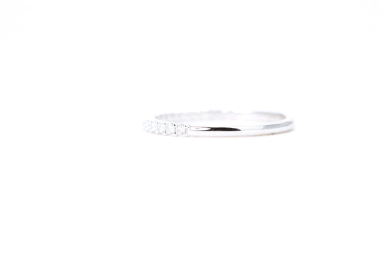 Micro Pavé 1/4 Carat Diamond Ring in 14K White Gold