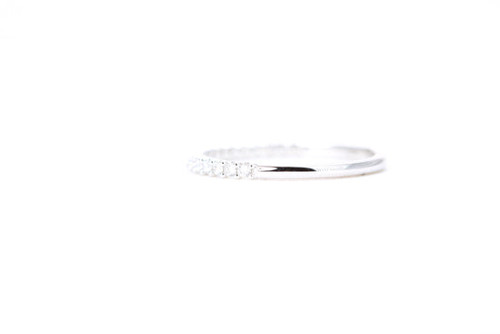 Micro Pavé 1/4 Carat Diamond Ring in 14K White Gold