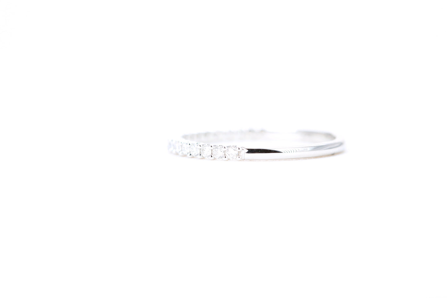 Micro Pavé 1/4 Carat Diamond Ring in 14K White Gold
