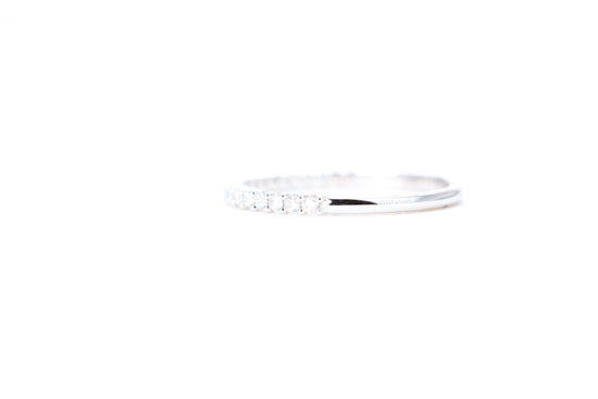 Micro Pavé 1/4 Carat Diamond Ring in 14K White Gold