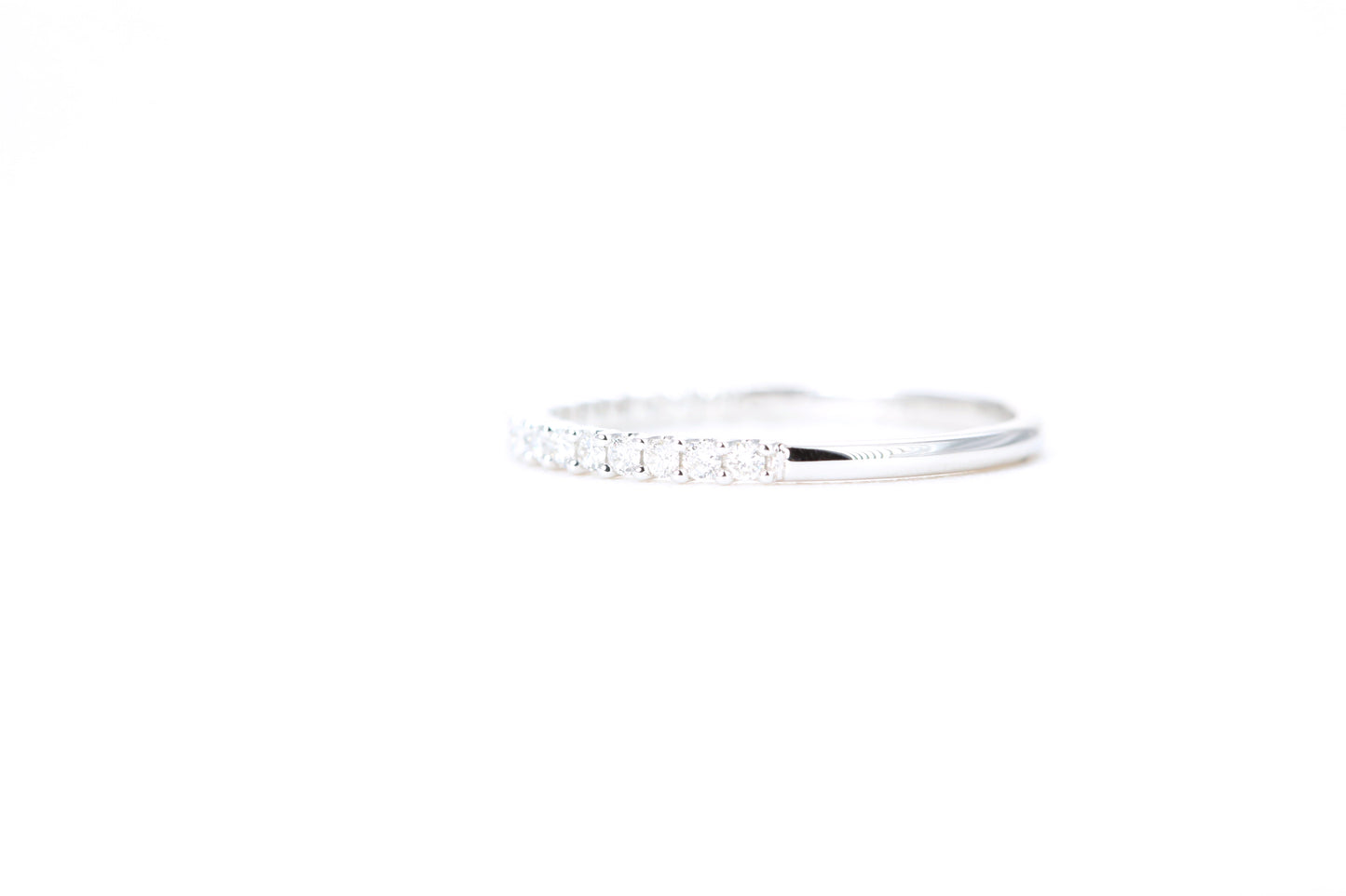 Micro Pavé 1/4 Carat Diamond Ring in 14K White Gold