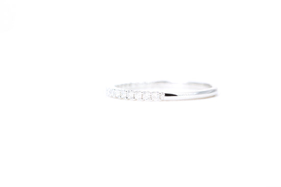 Micro Pavé 1/4 Carat Diamond Ring in 14K White Gold