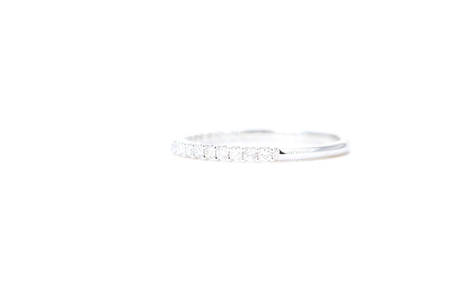 Micro Pavé 1/4 Carat Diamond Ring in 14K White Gold