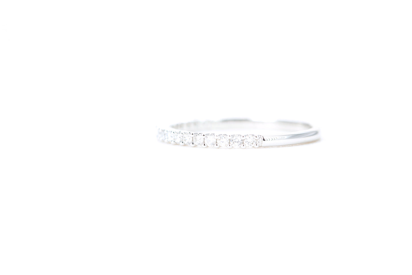 Micro Pavé 1/4 Carat Diamond Ring in 14K White Gold