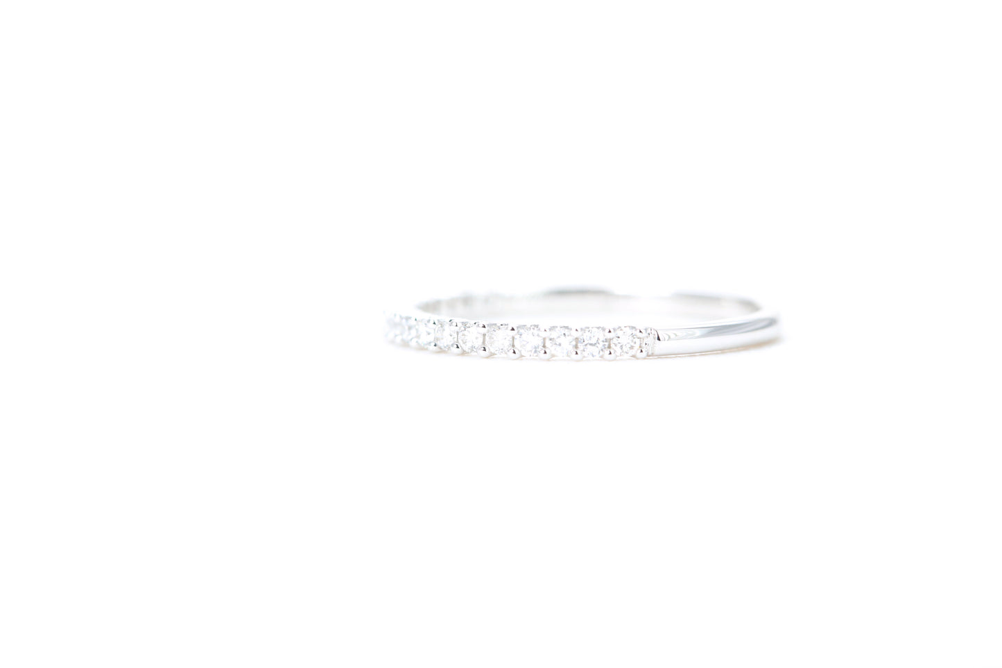 Micro Pavé 1/4 Carat Diamond Ring in 14K White Gold