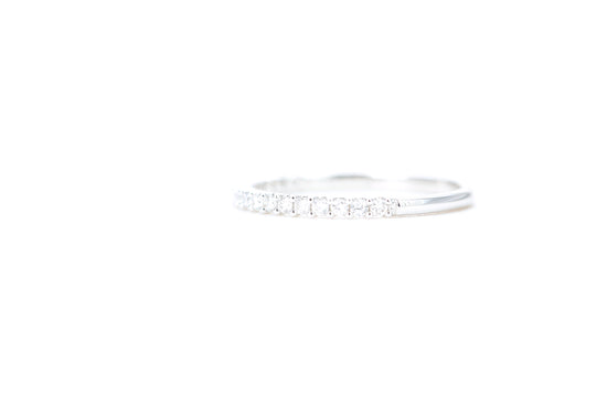Micro Pavé 1/4 Carat Diamond Ring in 14K White Gold