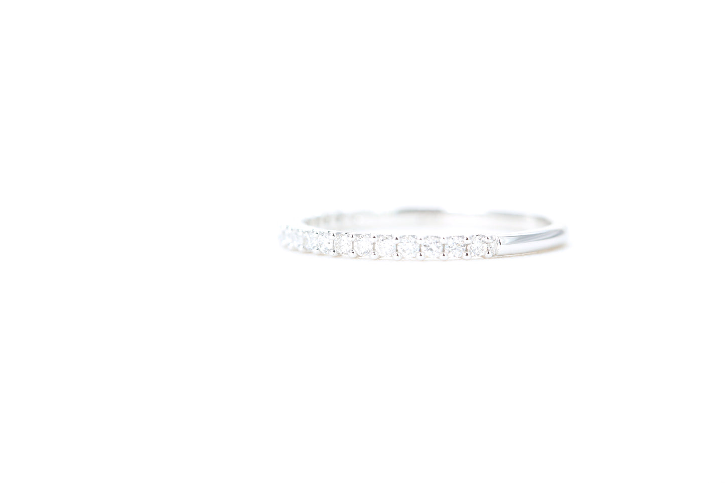 Micro Pavé 1/4 Carat Diamond Ring in 14K White Gold