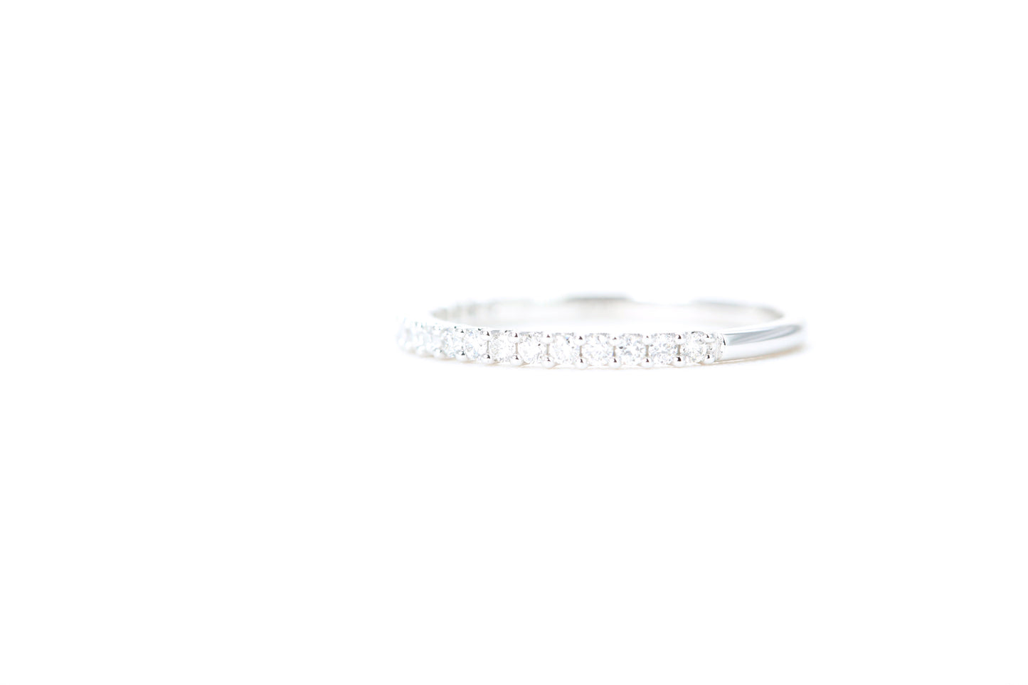 Micro Pavé 1/4 Carat Diamond Ring in 14K White Gold