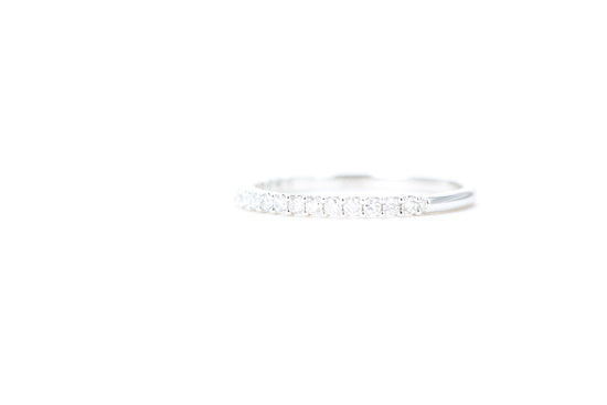 Micro Pavé 1/4 Carat Diamond Ring in 14K White Gold