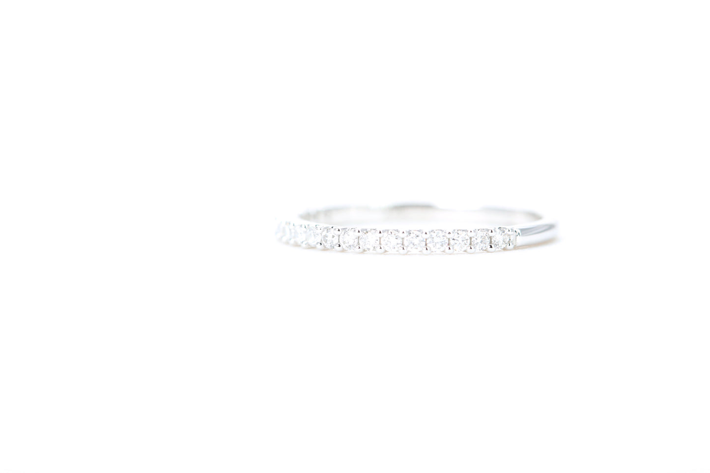 Micro Pavé 1/4 Carat Diamond Ring in 14K White Gold
