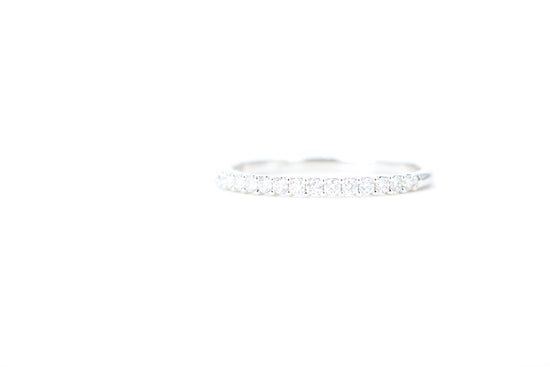 Micro Pavé 1/4 Carat Diamond Ring in 14K White Gold
