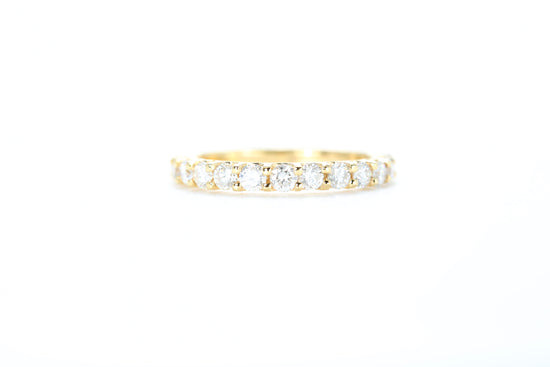 Micro Pavé 3/4 Carat Diamond Ring in 18k Yellow Gold