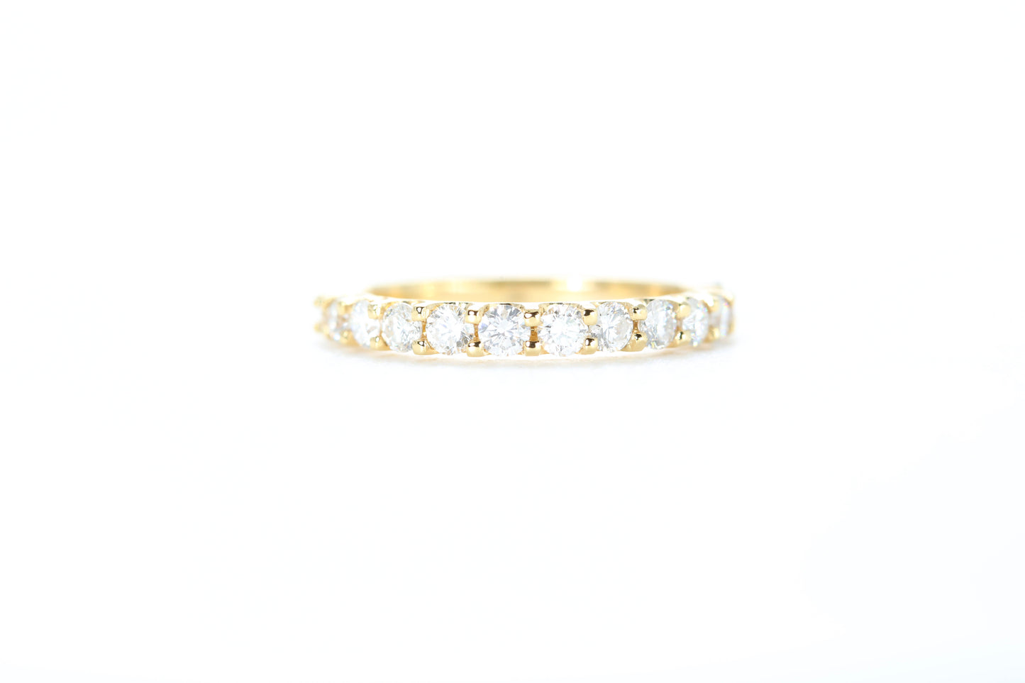 Micro Pavé 3/4 Carat Diamond Ring in 18k Yellow Gold