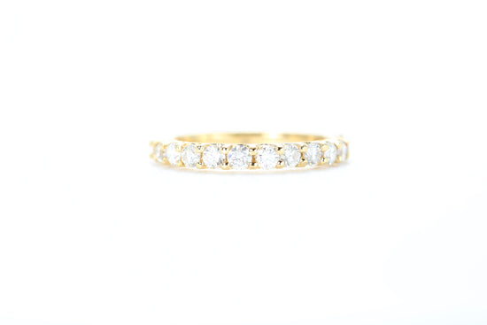 Micro Pavé 3/4 Carat Diamond Ring in 18k Yellow Gold