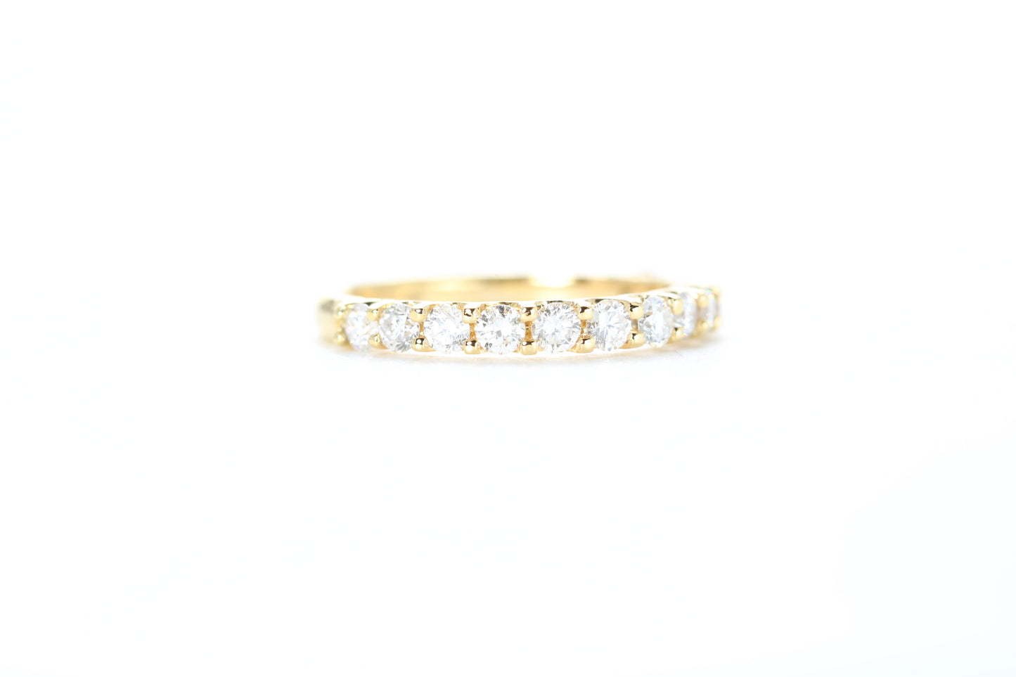 Micro Pavé 3/4 Carat Diamond Ring in 18k Yellow Gold