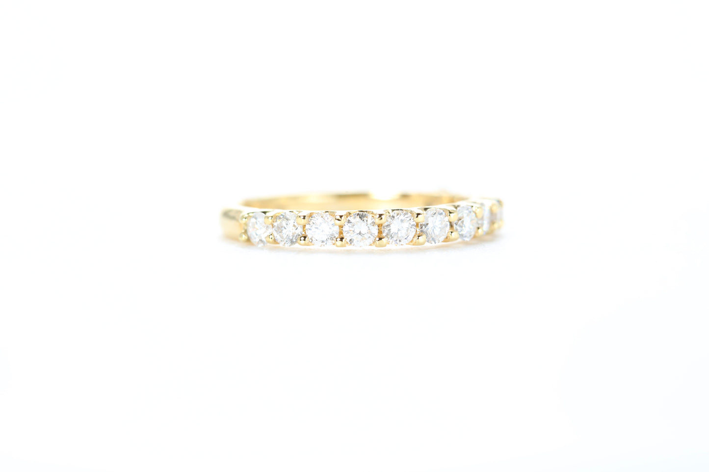 Micro Pavé 3/4 Carat Diamond Ring in 18k Yellow Gold