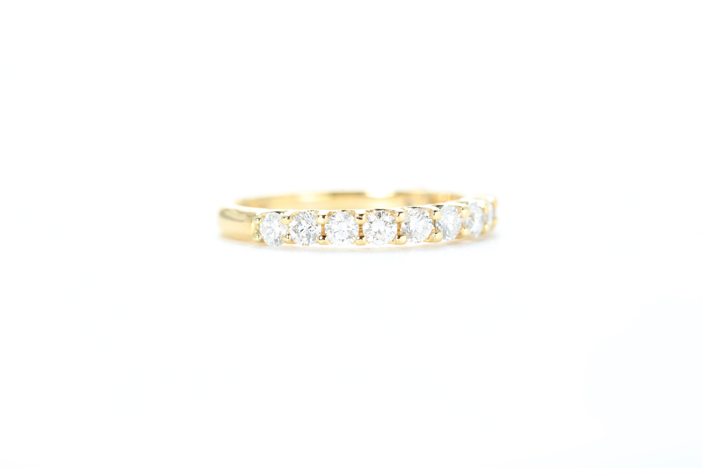 Micro Pavé 3/4 Carat Diamond Ring in 18k Yellow Gold