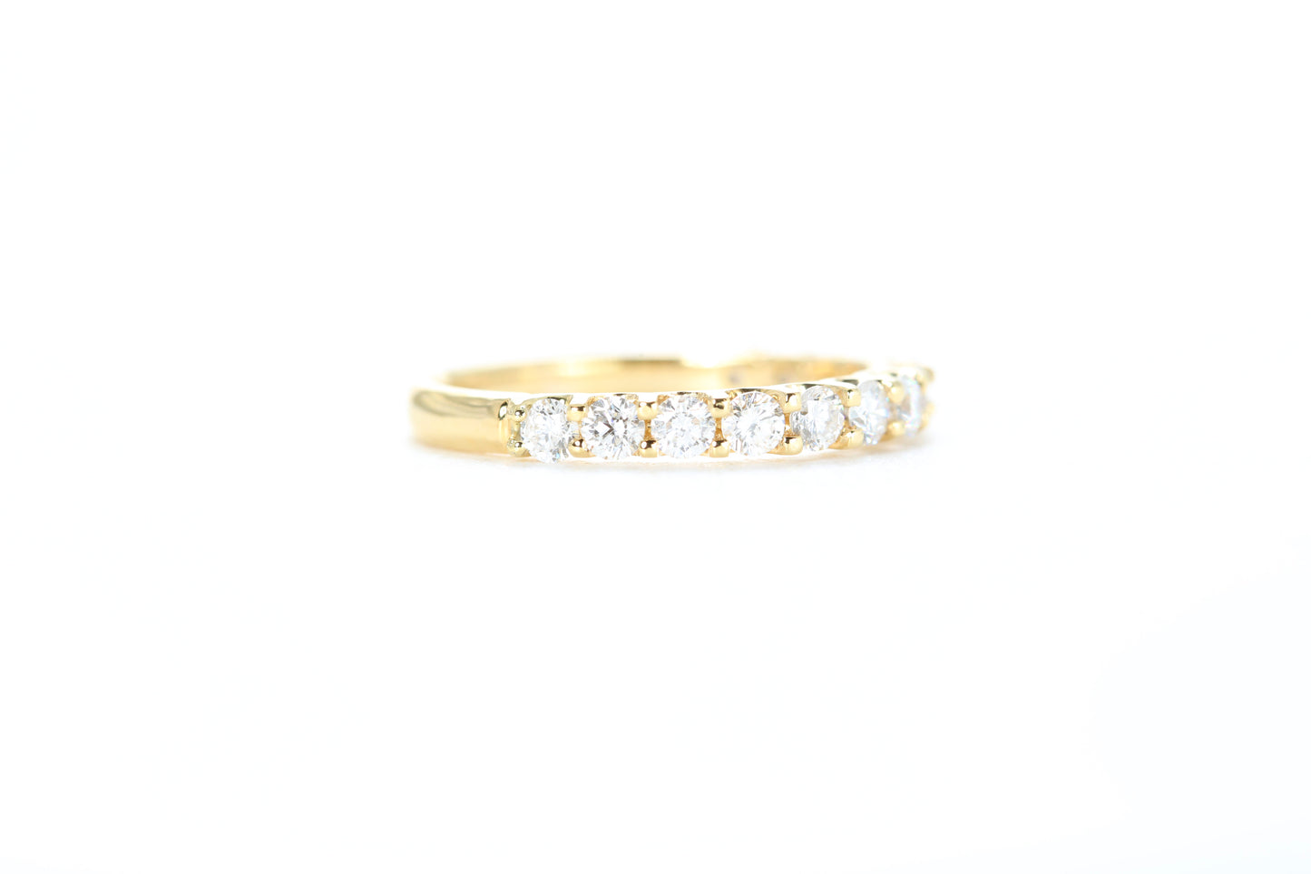 Micro Pavé 3/4 Carat Diamond Ring in 18k Yellow Gold