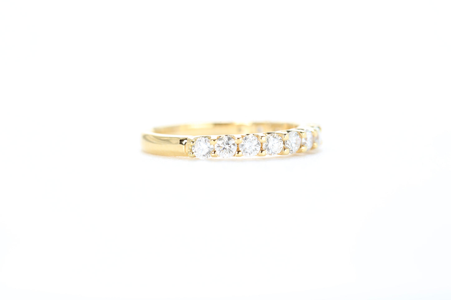 Micro Pavé 3/4 Carat Diamond Ring in 18k Yellow Gold