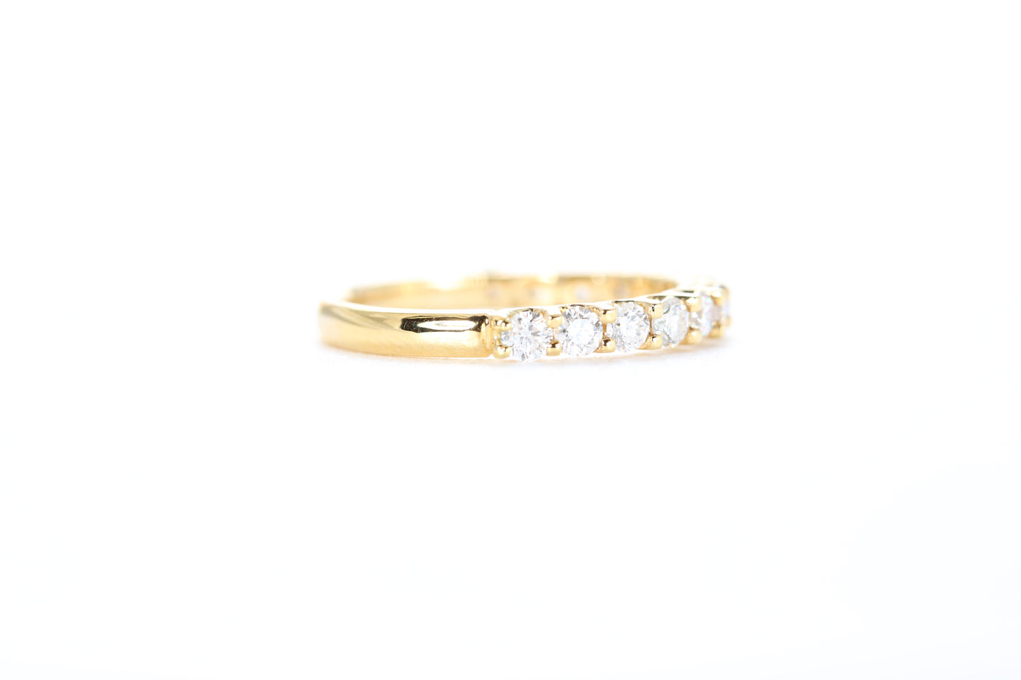 Micro Pavé 3/4 Carat Diamond Ring in 18k Yellow Gold