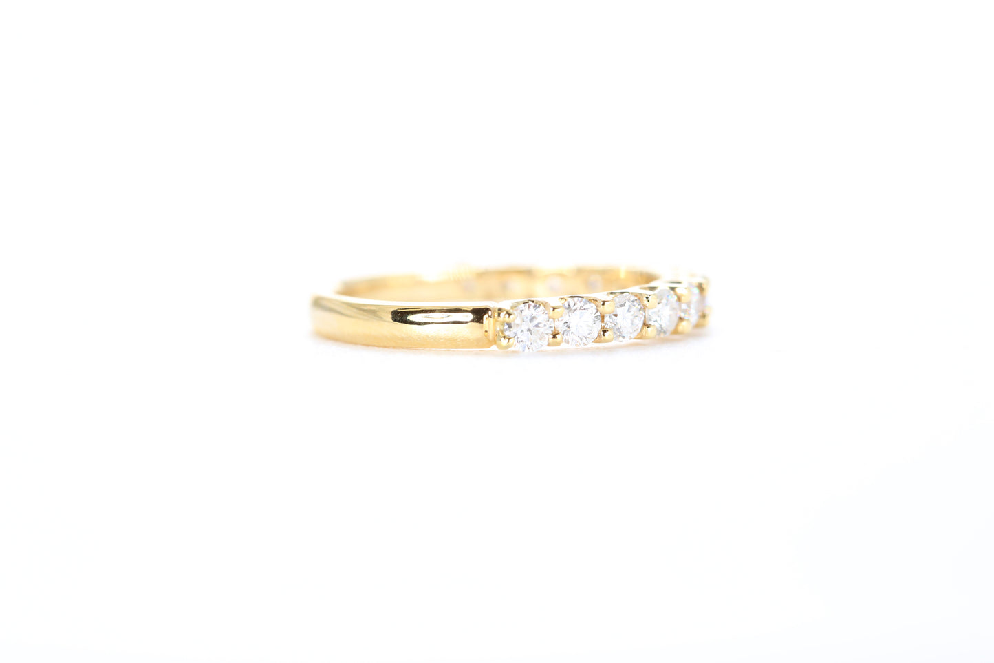 Micro Pavé 3/4 Carat Diamond Ring in 18k Yellow Gold