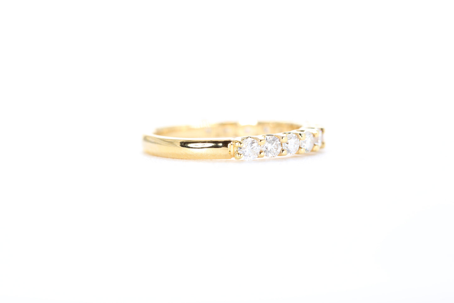 Micro Pavé 3/4 Carat Diamond Ring in 18k Yellow Gold
