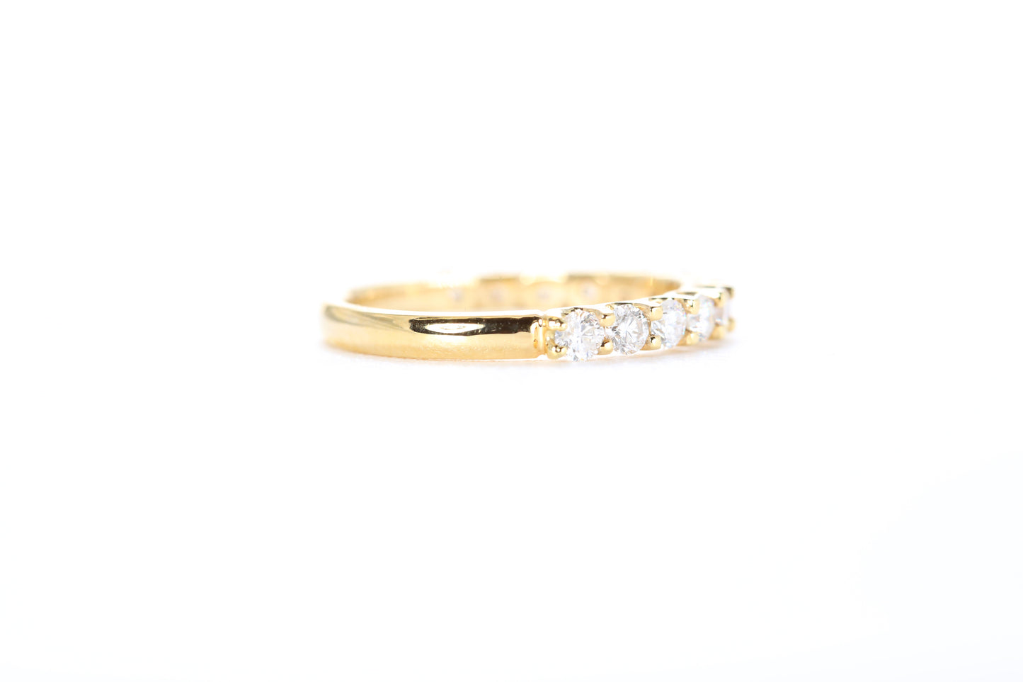 Micro Pavé 3/4 Carat Diamond Ring in 18k Yellow Gold