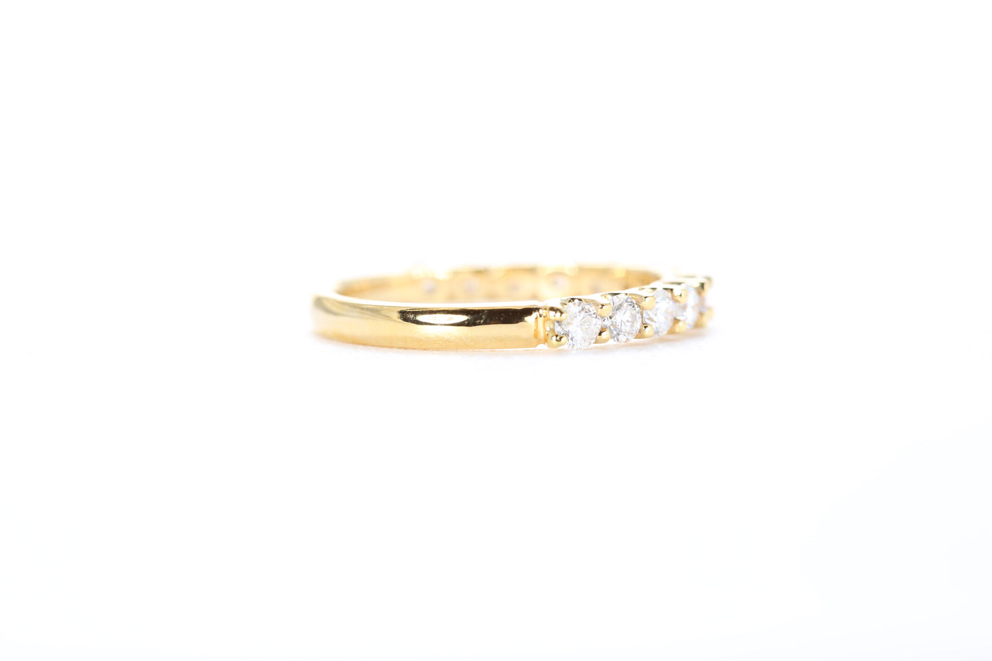 Micro Pavé 3/4 Carat Diamond Ring in 18k Yellow Gold