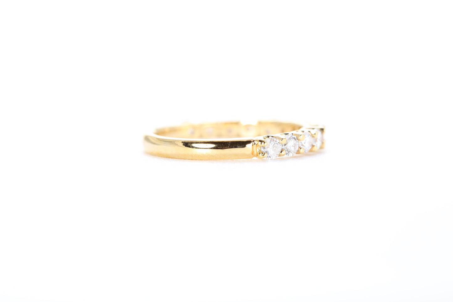 Micro Pavé 3/4 Carat Diamond Ring in 18k Yellow Gold
