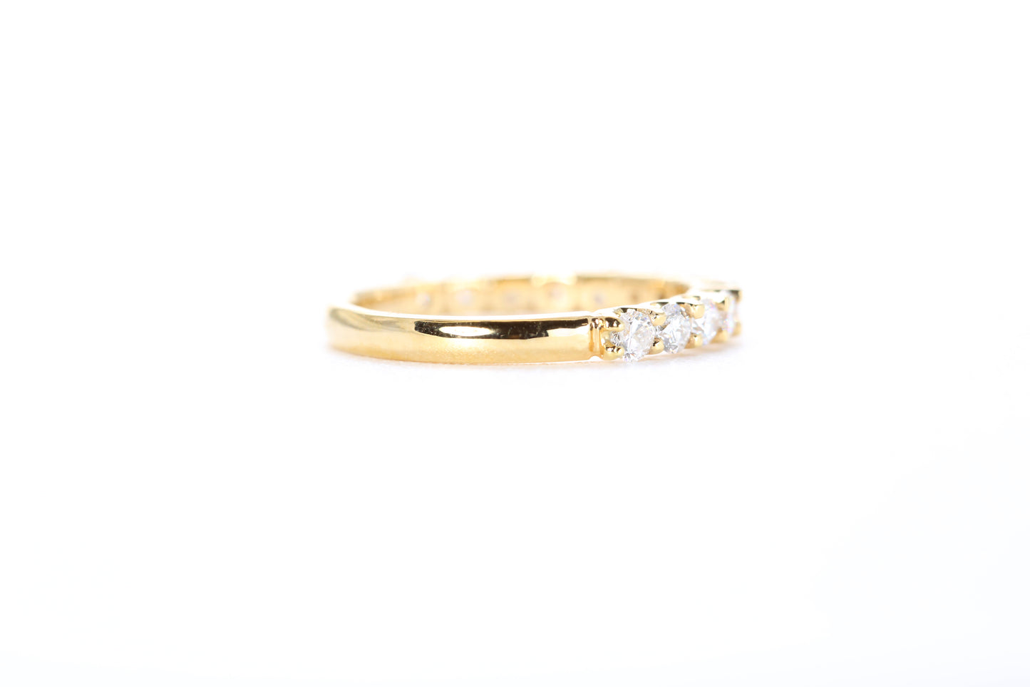 Micro Pavé 3/4 Carat Diamond Ring in 18k Yellow Gold