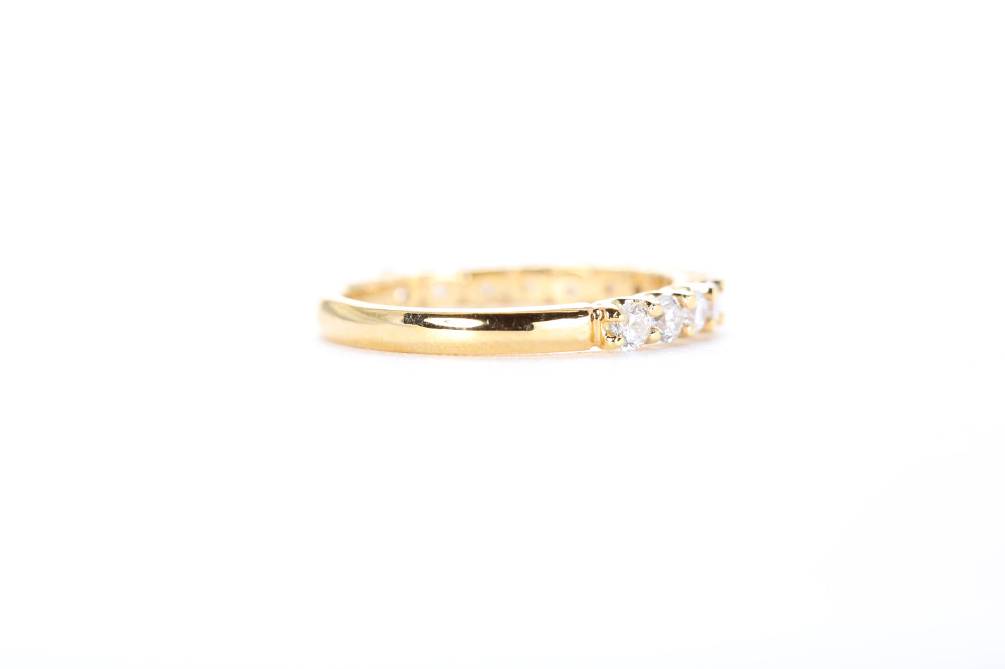 Micro Pavé 3/4 Carat Diamond Ring in 18k Yellow Gold