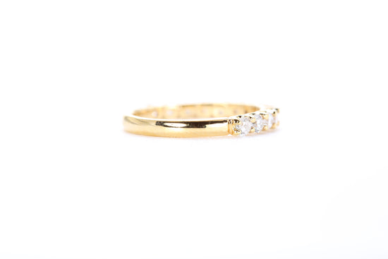 Micro Pavé 3/4 Carat Diamond Ring in 18k Yellow Gold