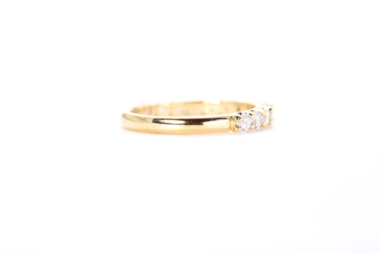 Micro Pavé 3/4 Carat Diamond Ring in 18k Yellow Gold