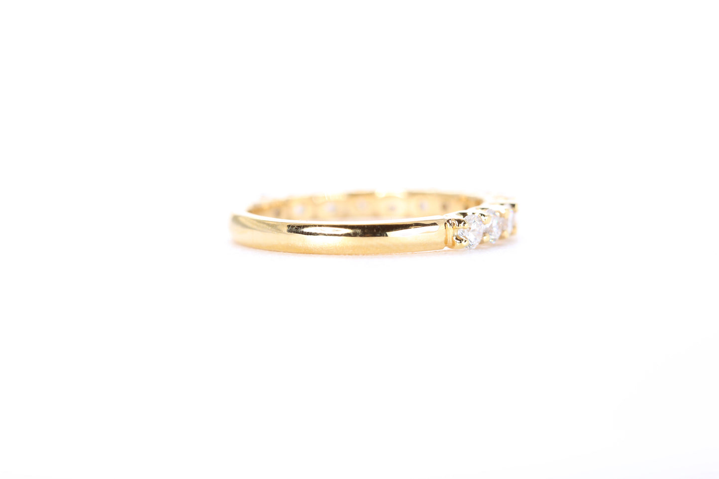 Micro Pavé 3/4 Carat Diamond Ring in 18k Yellow Gold