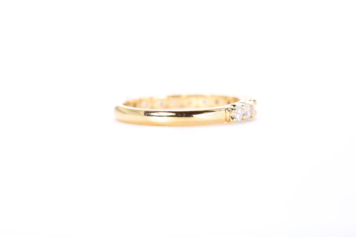 Micro Pavé 3/4 Carat Diamond Ring in 18k Yellow Gold