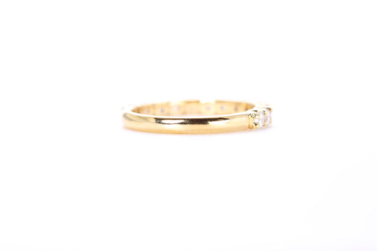 Micro Pavé 3/4 Carat Diamond Ring in 18k Yellow Gold