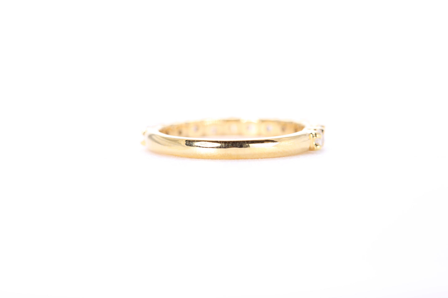 Micro Pavé 3/4 Carat Diamond Ring in 18k Yellow Gold
