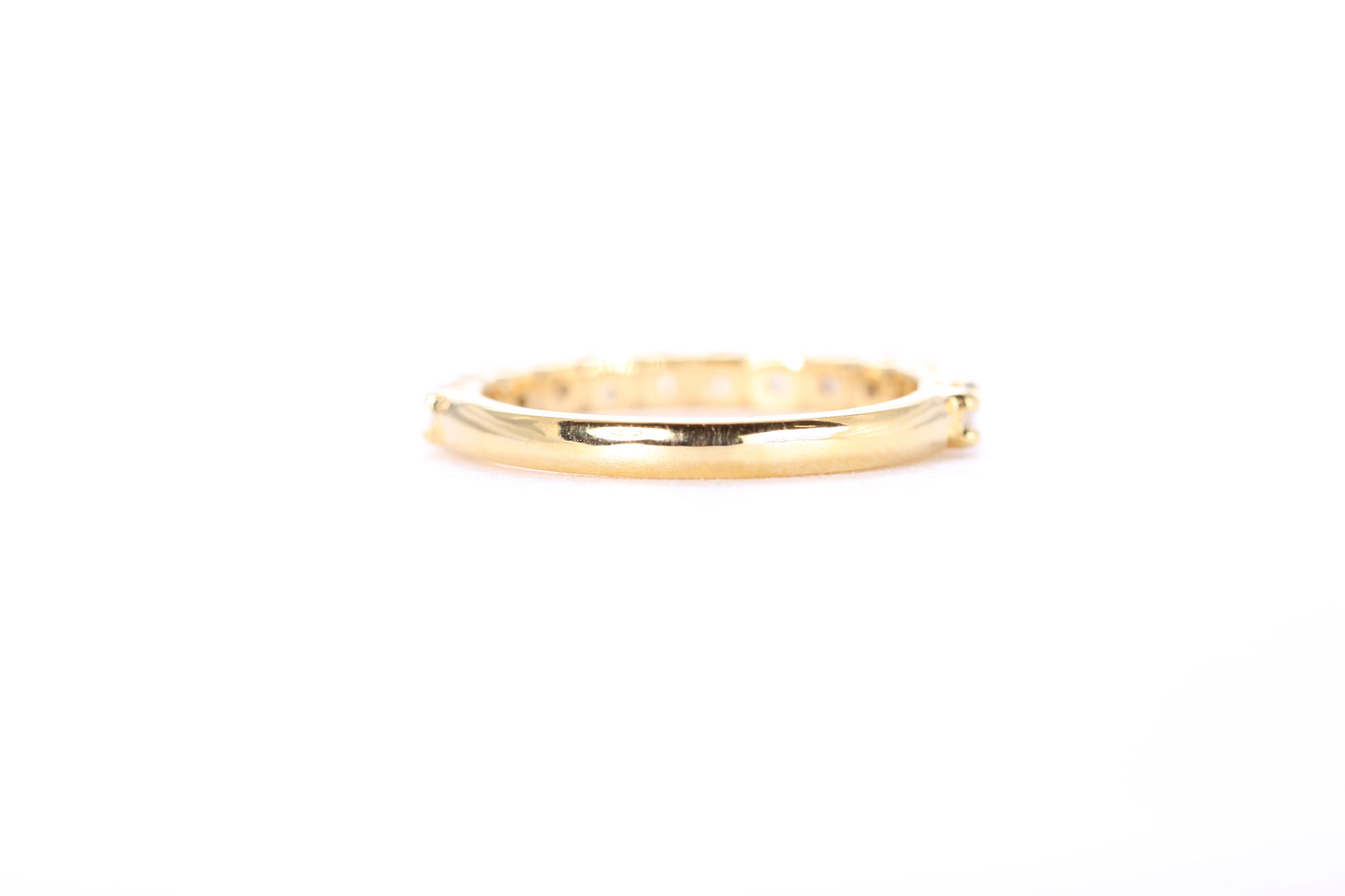 Micro Pavé 3/4 Carat Diamond Ring in 18k Yellow Gold