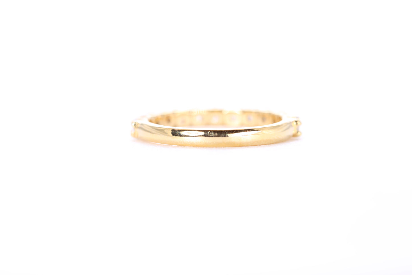 Micro Pavé 3/4 Carat Diamond Ring in 18k Yellow Gold