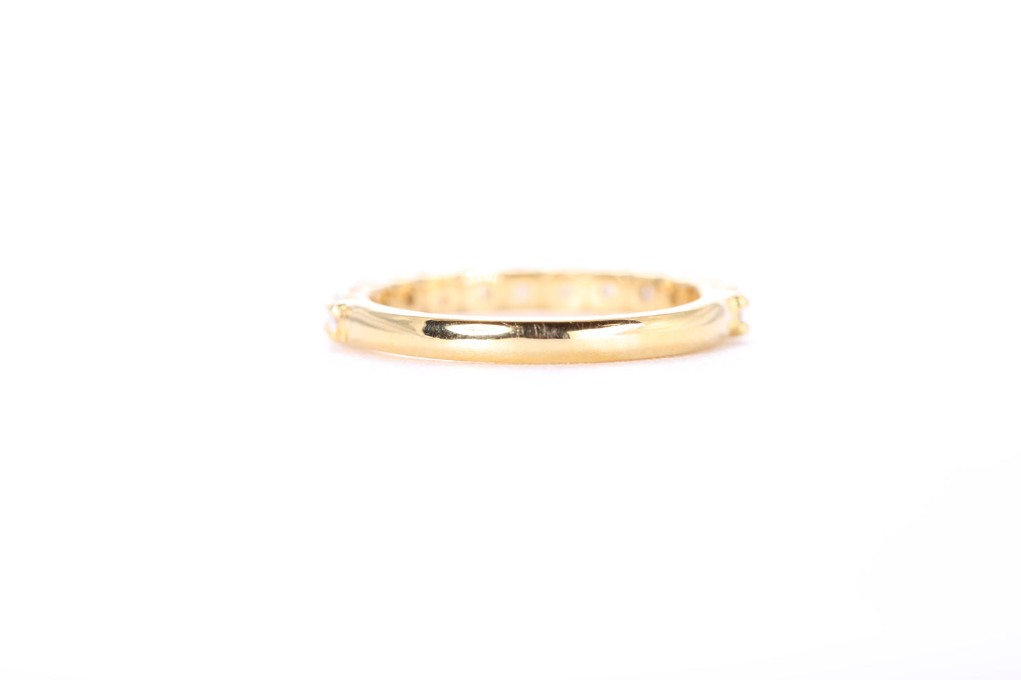 Micro Pavé 3/4 Carat Diamond Ring in 18k Yellow Gold