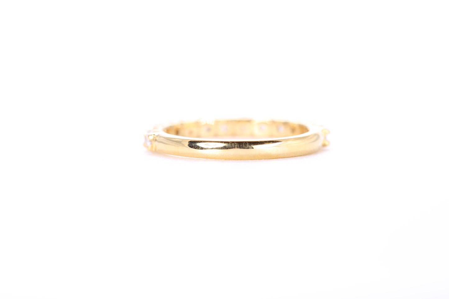 Micro Pavé 3/4 Carat Diamond Ring in 18k Yellow Gold