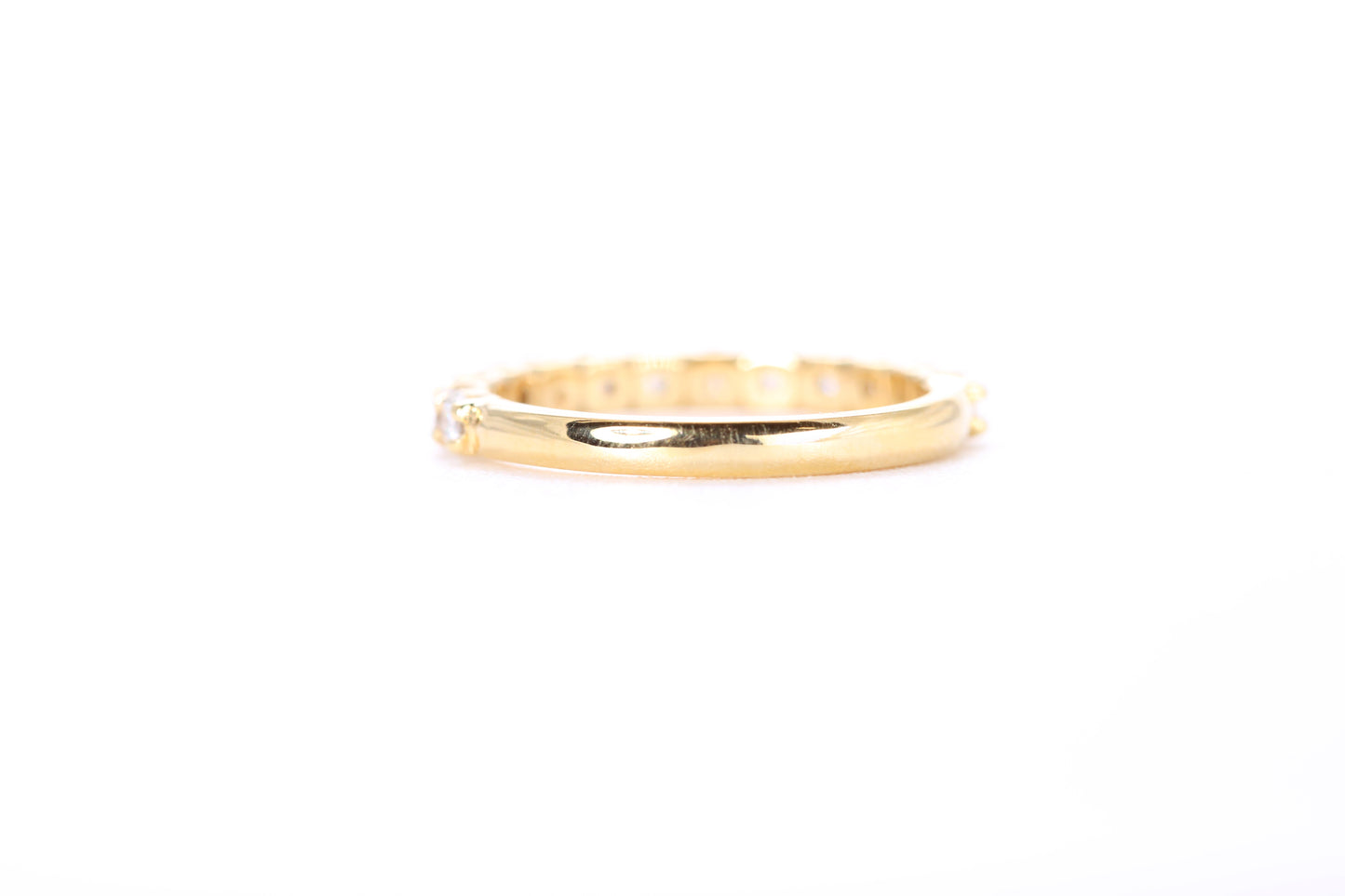 Micro Pavé 3/4 Carat Diamond Ring in 18k Yellow Gold