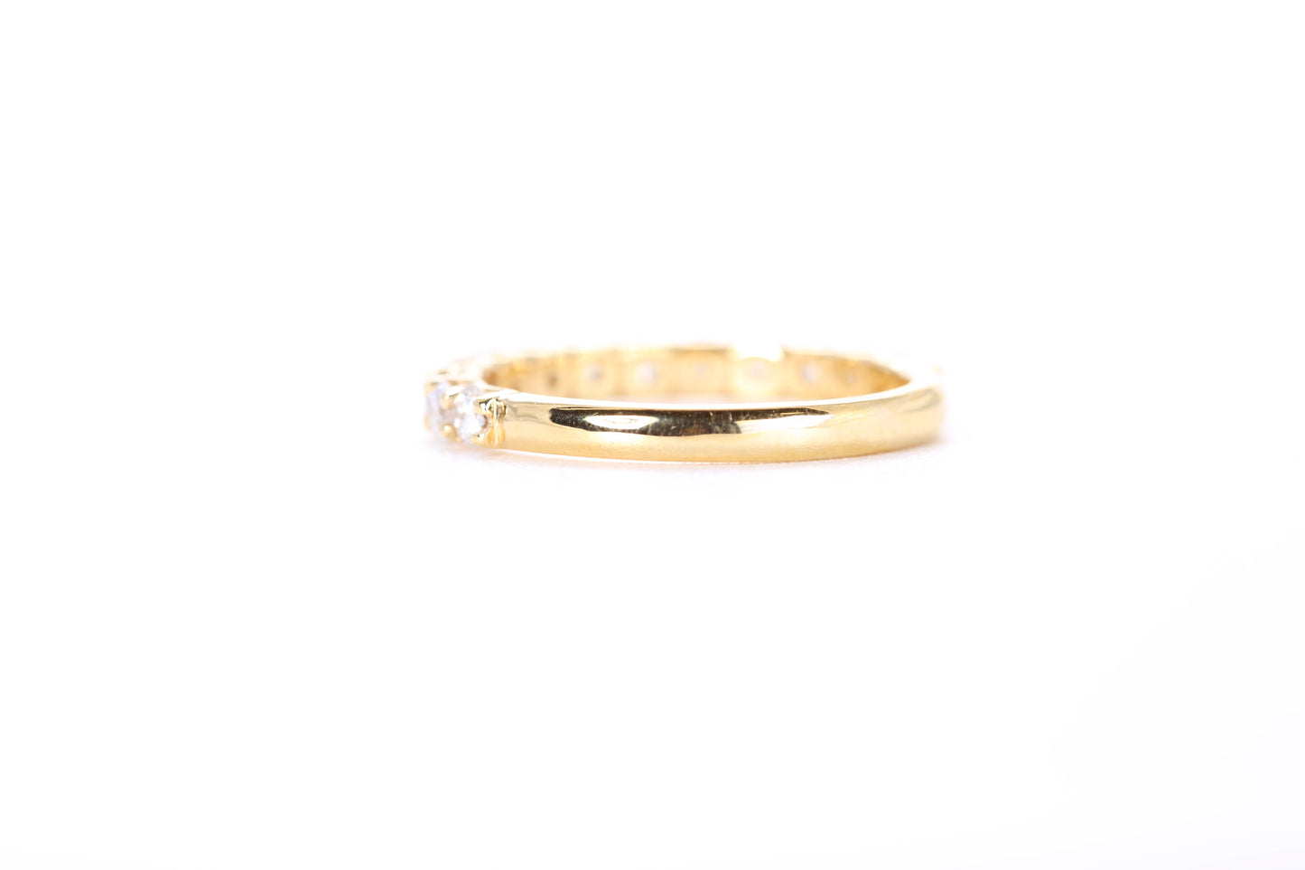 Micro Pavé 3/4 Carat Diamond Ring in 18k Yellow Gold