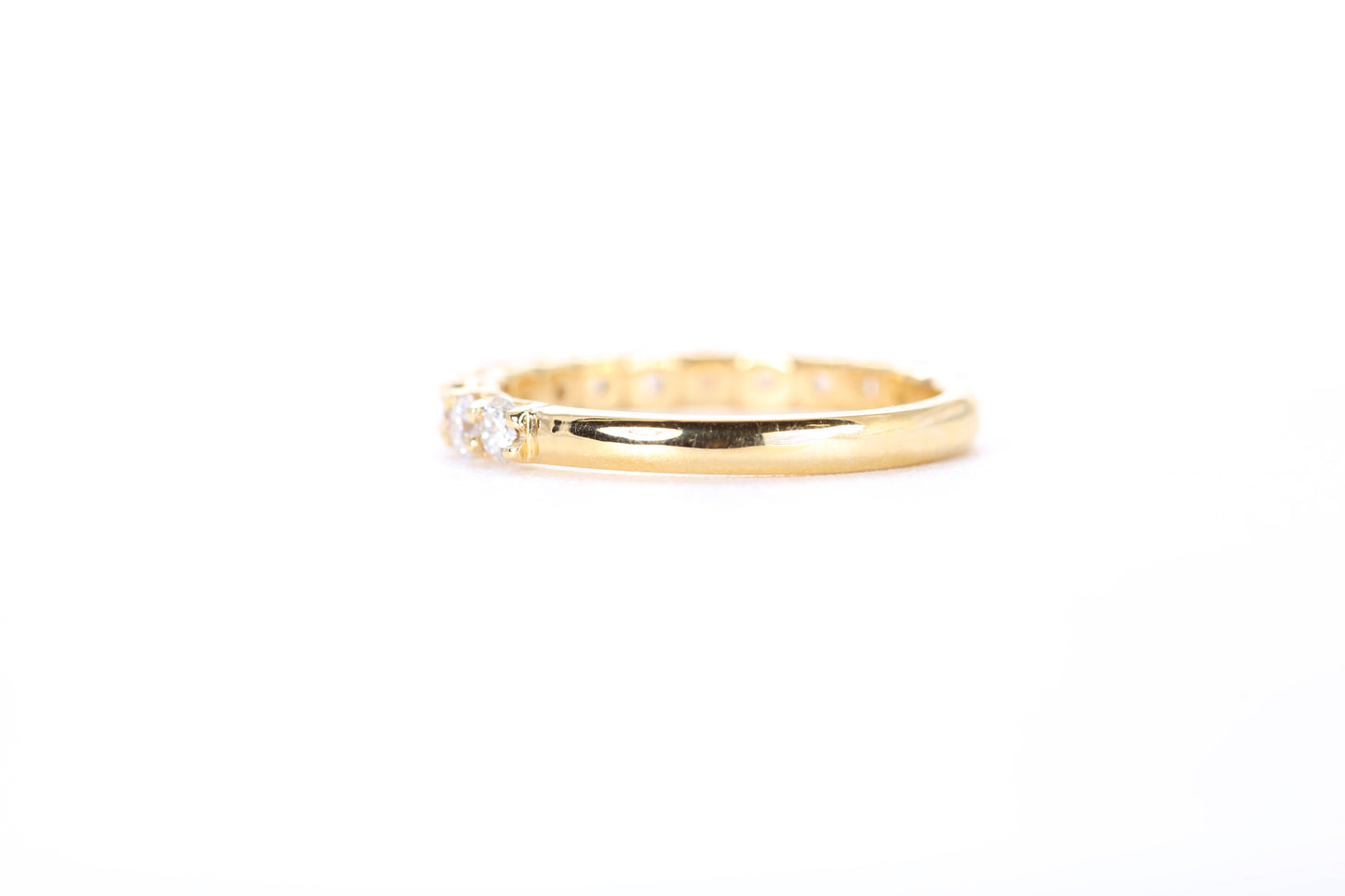 Micro Pavé 3/4 Carat Diamond Ring in 18k Yellow Gold