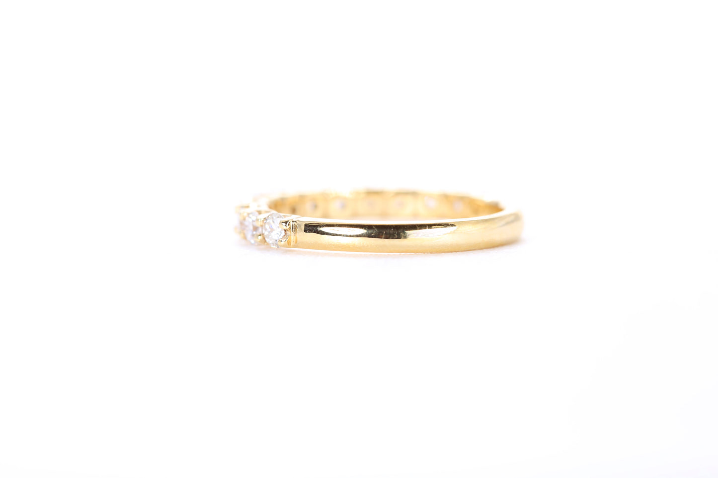 Micro Pavé 3/4 Carat Diamond Ring in 18k Yellow Gold