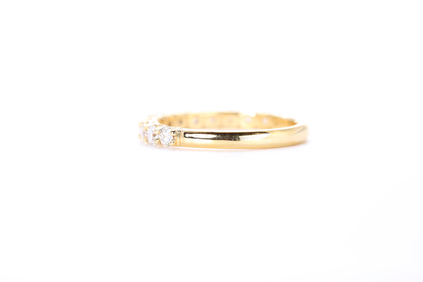 Micro Pavé 3/4 Carat Diamond Ring in 18k Yellow Gold