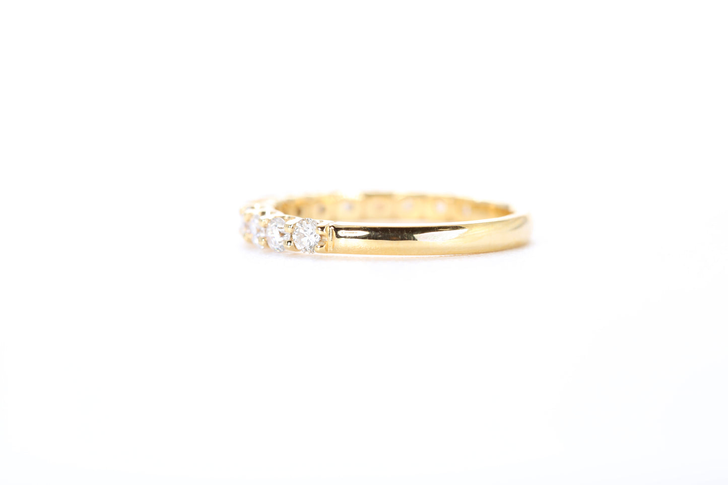 Micro Pavé 3/4 Carat Diamond Ring in 18k Yellow Gold