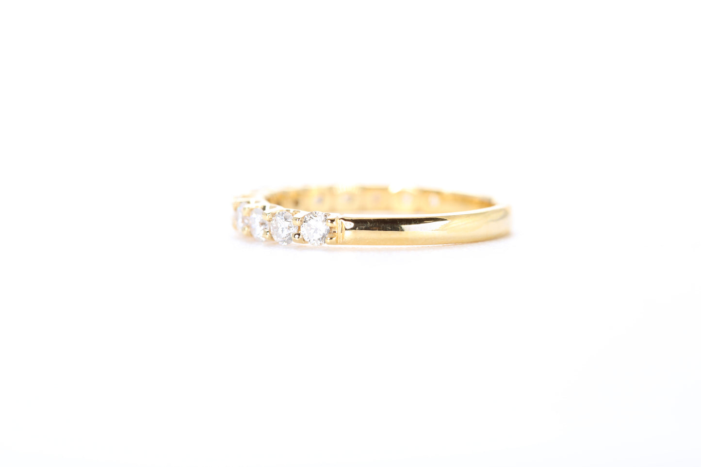 Micro Pavé 3/4 Carat Diamond Ring in 18k Yellow Gold
