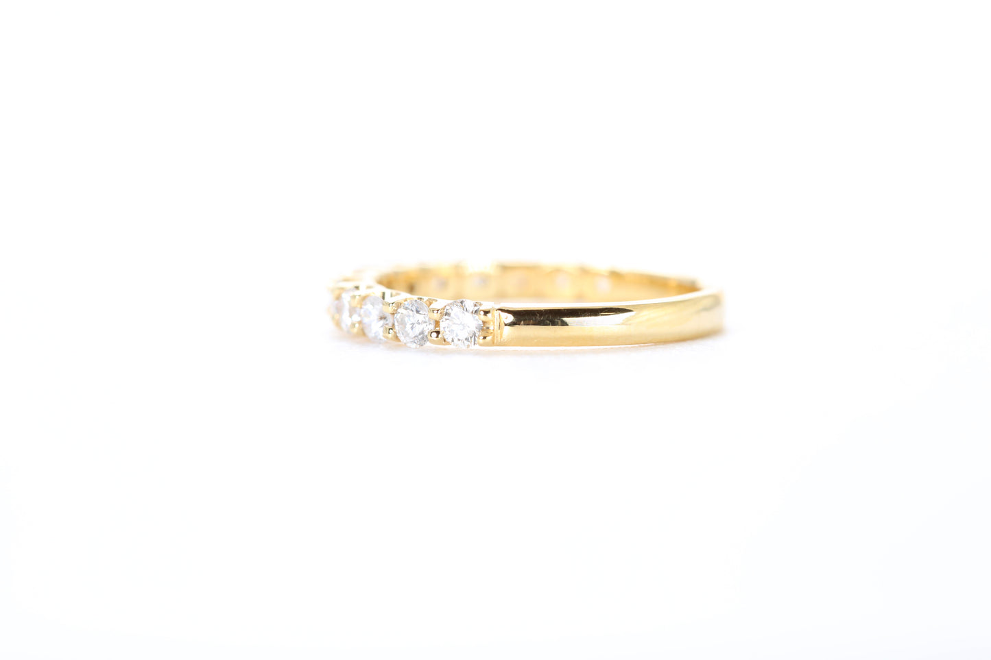Micro Pavé 3/4 Carat Diamond Ring in 18k Yellow Gold